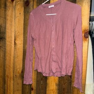 Pink Lily Mauve Button Down Shirt